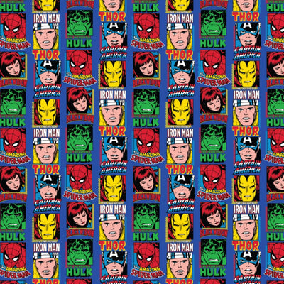 Marvel Comics Fabric Blue