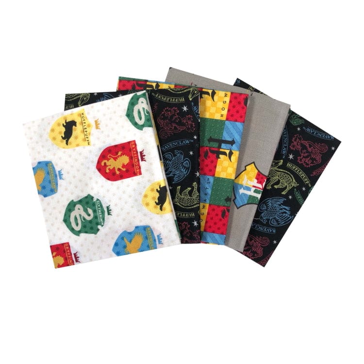 Craft Cotton Co Fabric Pre Cuts Harry Potter Mystical Houses Fat Quarter Pack  - The Sewing Studio