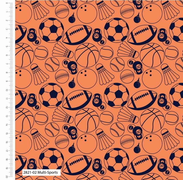 Craft Cotton Co Fabric Team Player Fabric Multi Sports  - The Sewing Studio