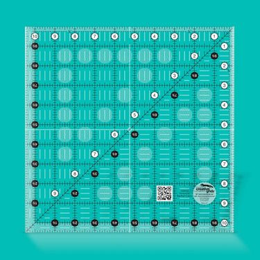 Creative Grids Rulers Stencils Templates Creative Grids Non Slip: 10½" x 10½" Square Quilt Ruler  - The Sewing Studio for sale UK - The Sewing Studio