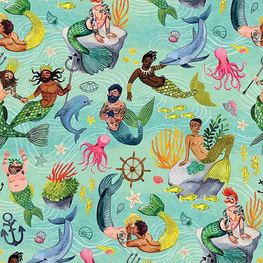 Dear Stella Fabric Dear Stella Fabric: Queen of the Sea - DMB2137  - The Sewing Studio for sale UK - The Sewing Studio