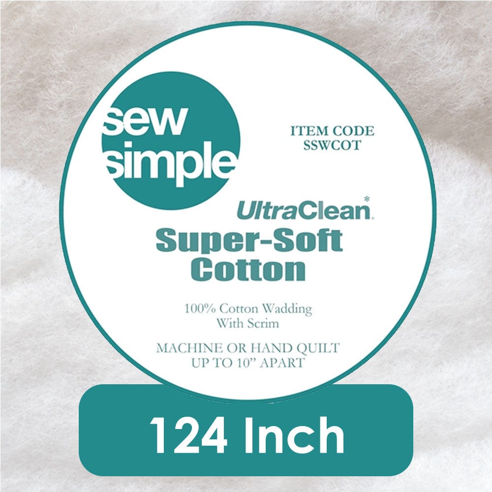 EQS Fabric Wadding Super Soft Wadding 100% Cotton 124 Inch Wide  - The Sewing Studio