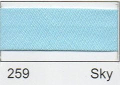 Essential Trimmings Bias Binding Polycotton Bias Binding: 2.5m x 12mm: Sky Blue  - The Sewing Studio