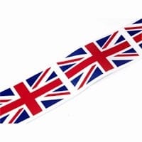 Essential Trimmings Ribbon Union Jack Ribbon: 50mm wide. Sold By The Metre  - The Sewing Studio