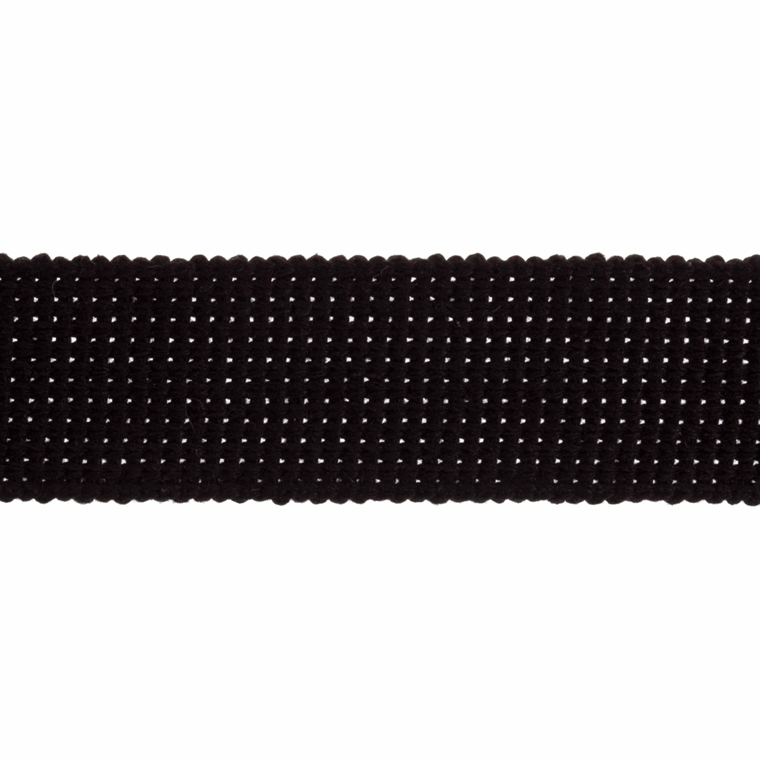 Essential Trimmings Webbing Cotton Acrylic Webbing Trim: 30mm: Black  - The Sewing Studio