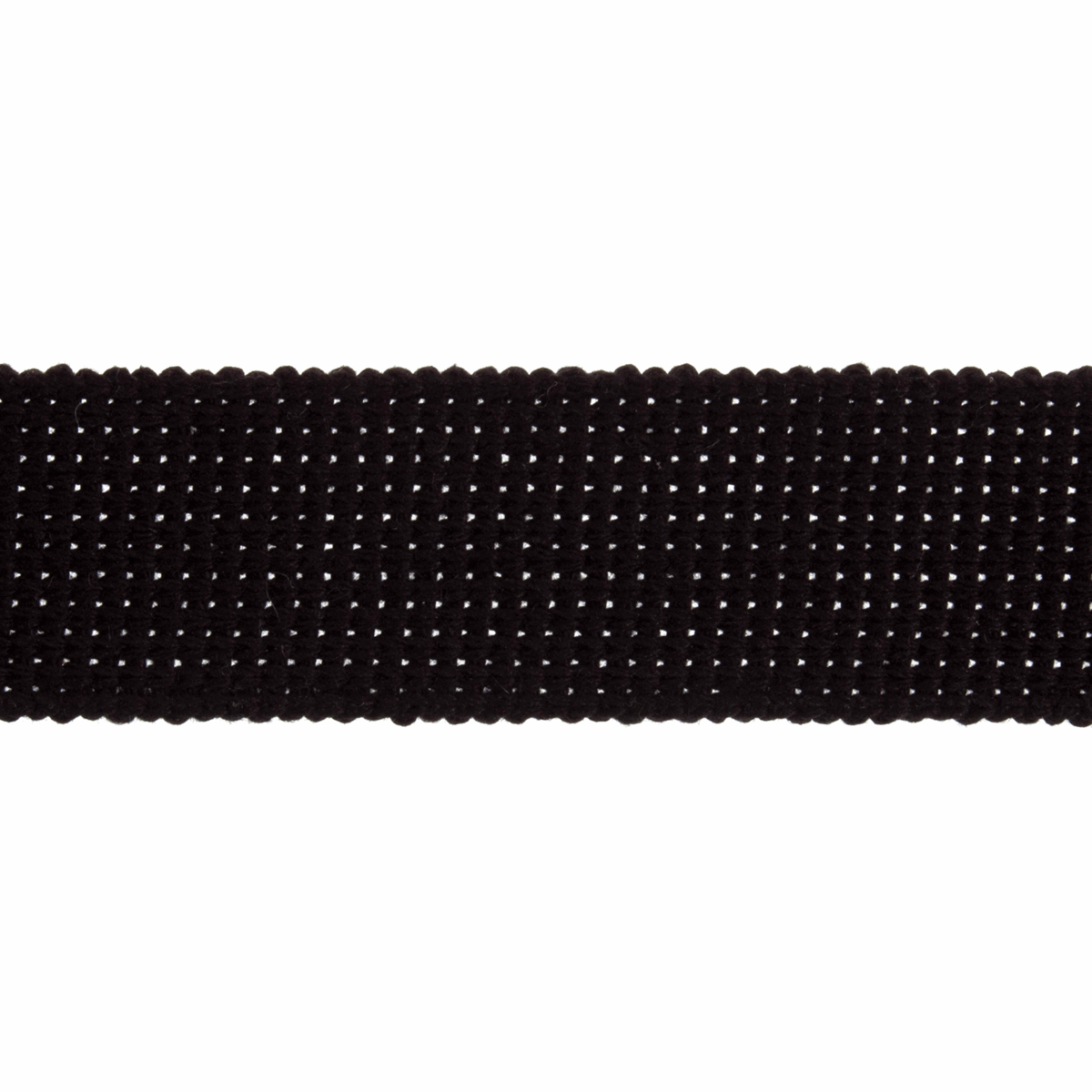 Essential Trimmings Webbing Cotton Acrylic Webbing Trim: 30mm: Black  - The Sewing Studio