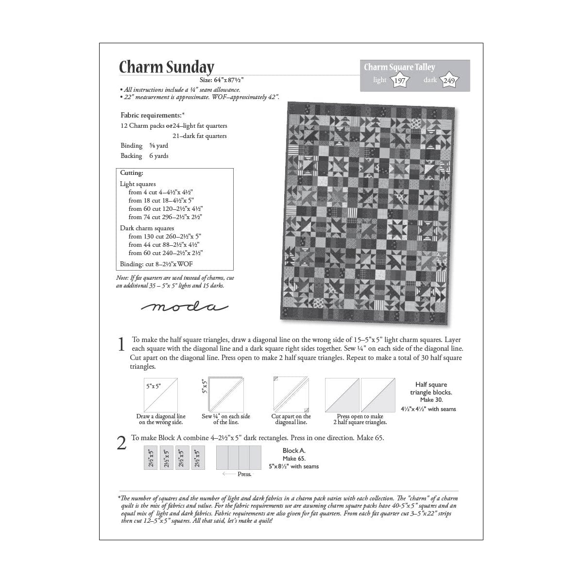 Free Pattern: Charm Sunday