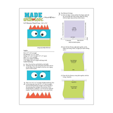 Free Pattern: Lil Monster Pencil Case