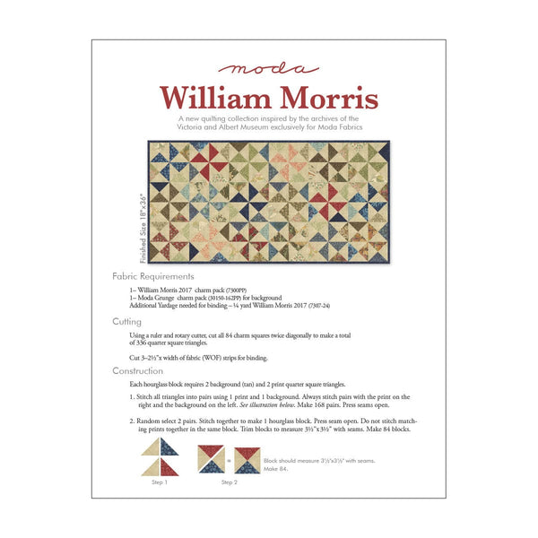 Free Pattern: William Morris Table Runner