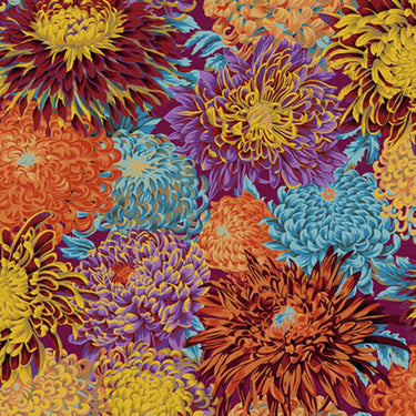 Freespirit Fabric Kaffe Fassett Fabric Japanese Chrysanthemum Autumn  - The Sewing Studio for sale UK - The Sewing Studio