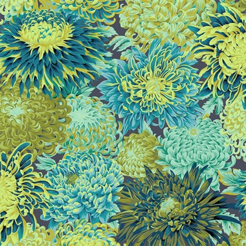 Freespirit Fabric Kaffe Fassett Fabric Japanese Chrysanthemum Forest  - The Sewing Studio