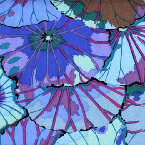 Freespirit Fabric Kaffe Fassett Fabric Lotus Leaf Blue  - The Sewing Studio