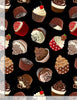 Timeless Treasures Fabric Chocolate Lovers Cupcakes