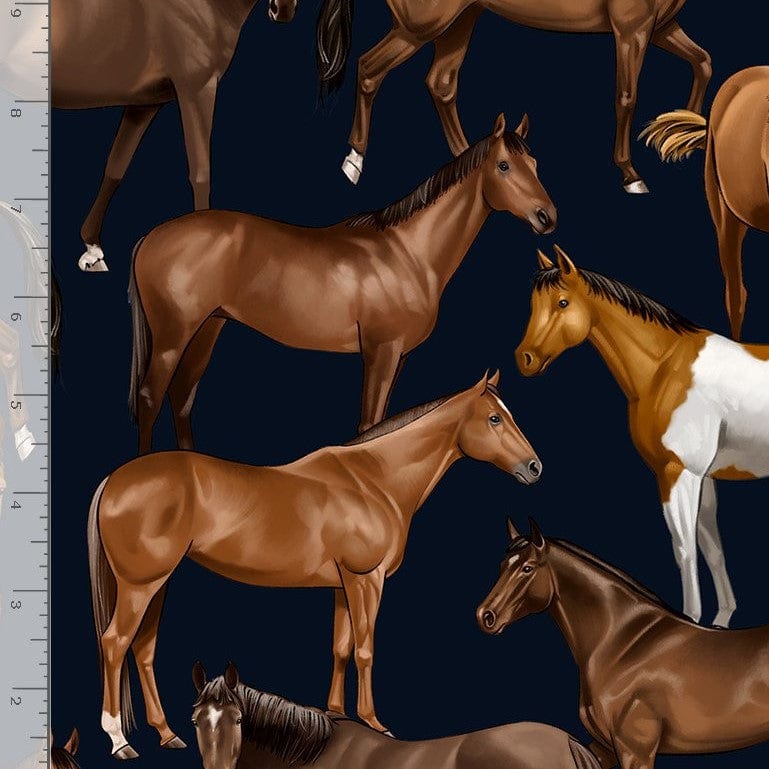 Timeless Treasures Fabric Realistic Horses