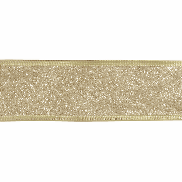 Groves Ribbon Glitter Ribbon Gold 63mm Wide Price Per Metre  - The Sewing Studio for sale UK - The Sewing Studio