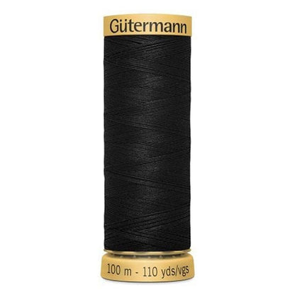 Gutermann Threads Gutermann Cotton Thread 100M Colour Black 5201