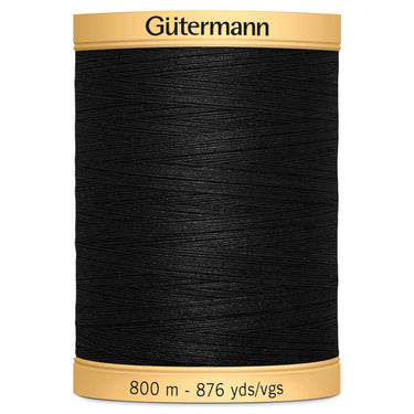 Gutermann Threads Gutermann Cotton Thread 800M Colour 5201 (Black)  - The Sewing Studio for sale UK - The Sewing Studio