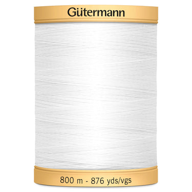 Gutermann Threads Gutermann Cotton Thread 800M Colour 5709 (White)  - The Sewing Studio for sale UK - The Sewing Studio