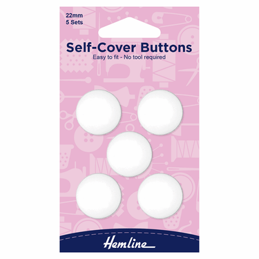 Hemline Buttons Self-Cover Buttons: Nylon: 22mm diameter  - The Sewing Studio for sale UK - The Sewing Studio