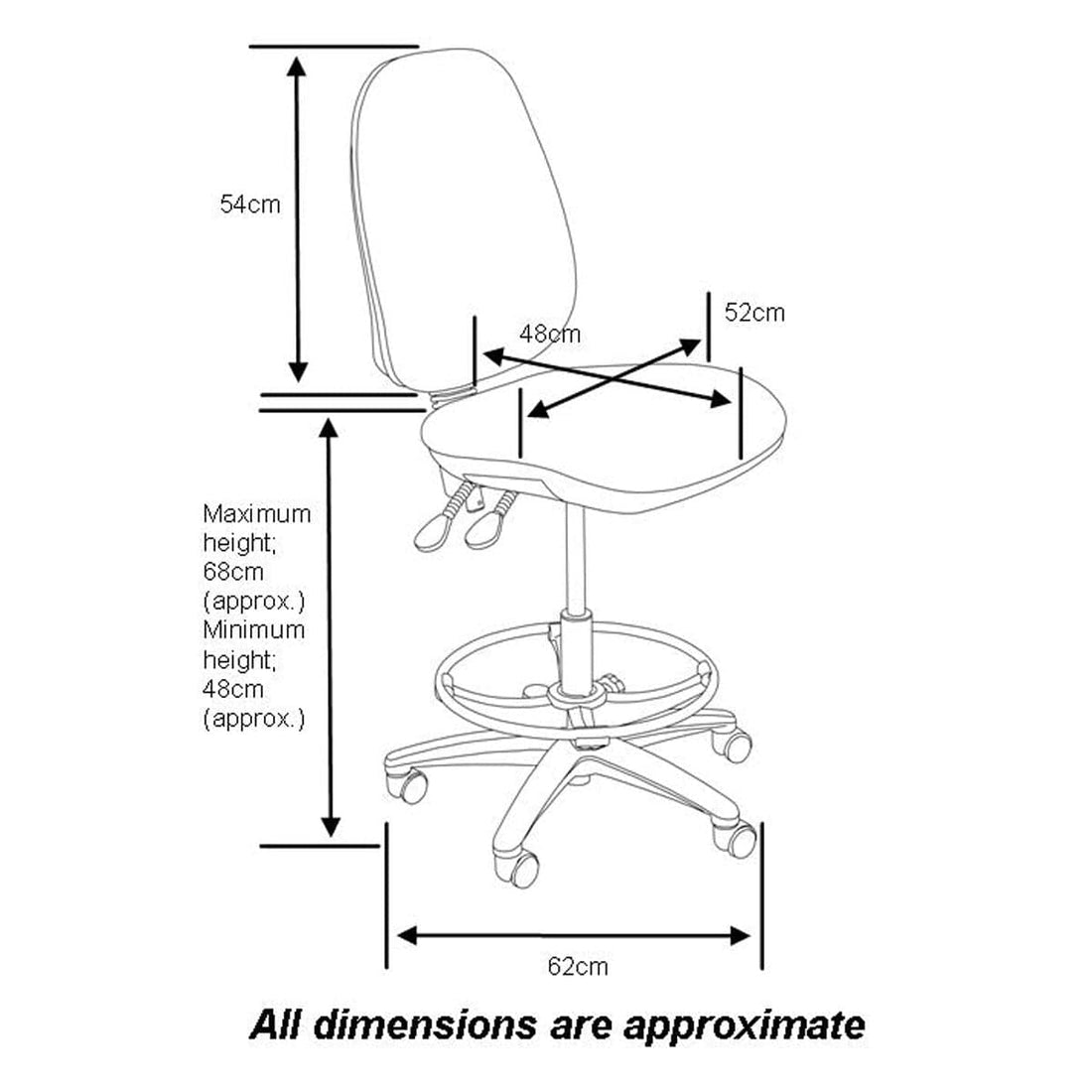 Horn Sewing Cabinets Horn Hobby Tall Chair Adriatic Blue  - The Sewing Studio