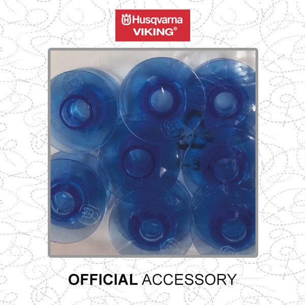 Husqvarna Sewing Machine Accessories Husqvarna Blue Bobbins: Pack of 8. 920434096  - The Sewing Studio