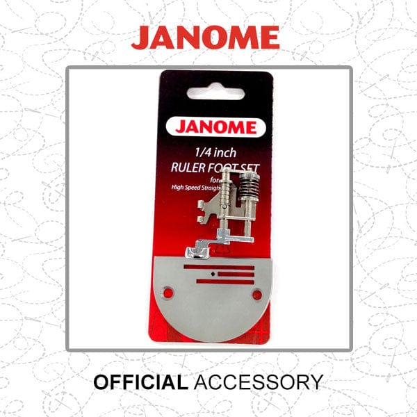 Janome Sewing Machine Accessories Janome 1/4 Inch Ruler Foot Set for Straight stitch only Machines  - The Sewing Studio