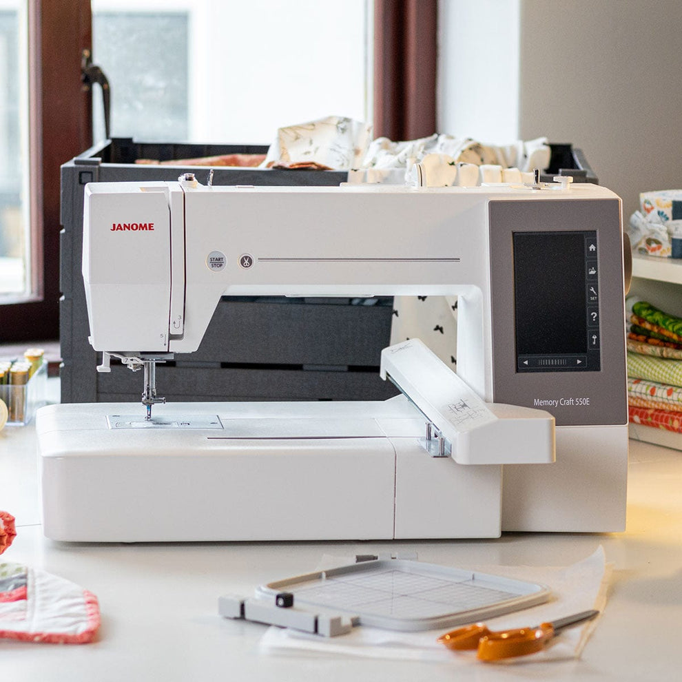 Janome Sewing Machines Open Box Janome Memory Craft 550E Embroidery Only Machine  - The Sewing Studio