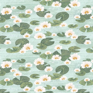 Lets Get Wild Fabric Waterlillies