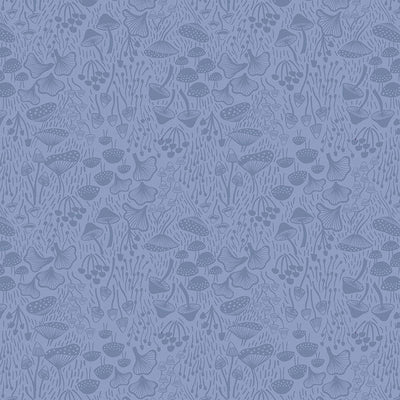 Lewis and Irene Fabric Lewis And Irene Enchanted Fantastic Fungi On Smokey Blue A546-1