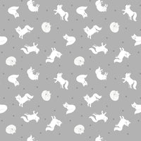 Lewis and Irene Fabric Lewis and Irene Fabric Small Things Polar Animals Artic Fox Silver  - The Sewing Studio