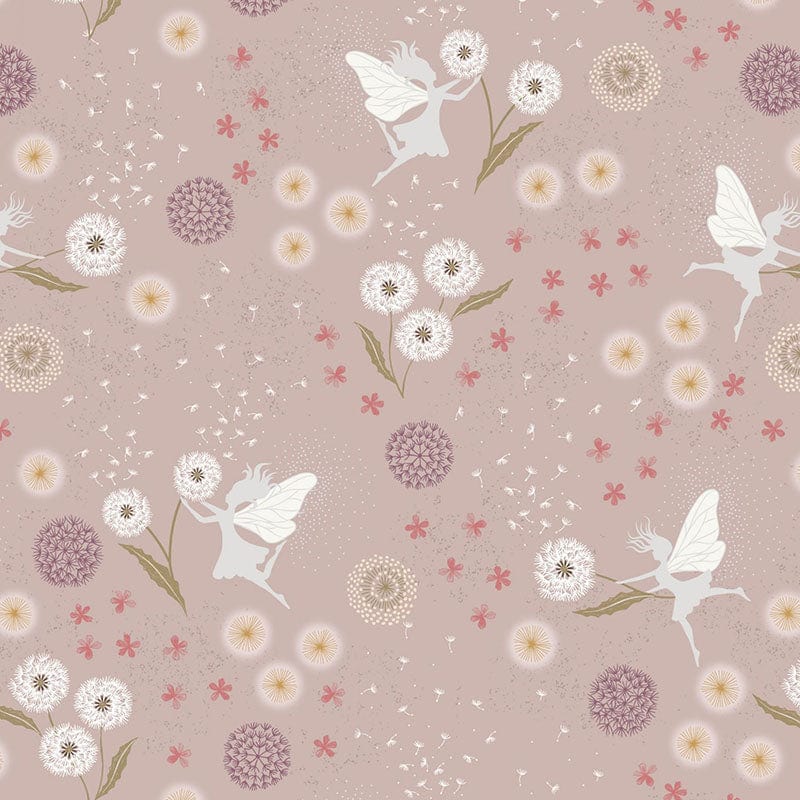 Lewis and Irene Fabric Lewis and Irene Fairy Clocks With Silver Metallic A505.1  - The Sewing Studio