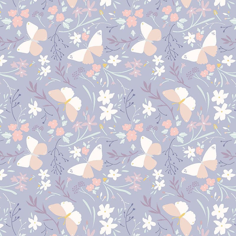 Lewis and Irene Fabric Lewis And Irene Heart Of Summer Fabric Butterfly Dance On Lilac Grey CC3-3