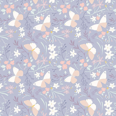 Lewis and Irene Fabric Lewis And Irene Heart Of Summer Fabric Butterfly Dance On Lilac Grey CC3-3