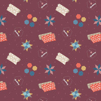 Lewis and Irene Fabric Lewis and Irene Small Things Crafts Quilting Wine  - The Sewing Studio