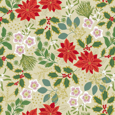 Lewis And Irene Yuletide Floral On Gold Metallic C104.1