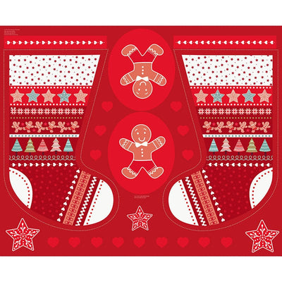 Lewis & Irene Gingerbread Season Stocking Panel C83