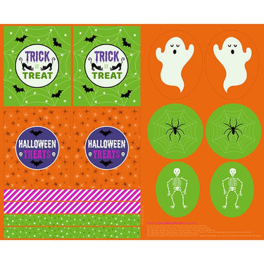 Lewis and Irene Fabric Panels & Labels Lewis & Irene Haunted House Treat Bags Panel A598-1  - The Sewing Studio for sale UK - The Sewing Studio