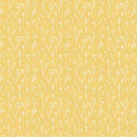 Lewis And Irene Heart Of Summer Fabric Scattered Seeds On Mustard Yellow CC5-3