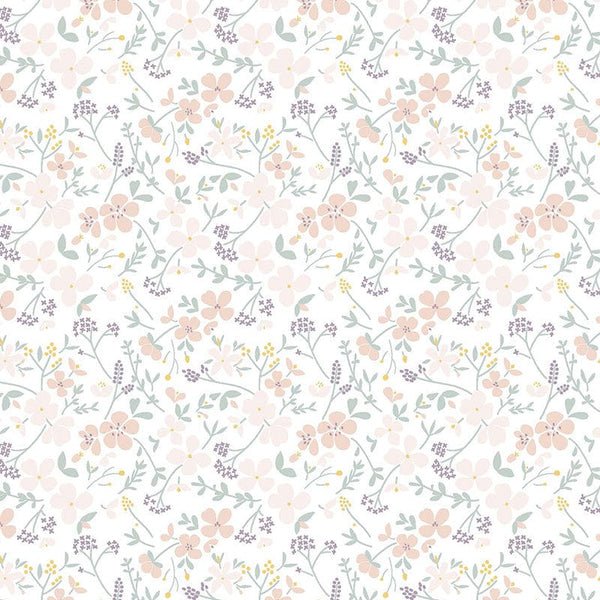 Lewis And Irene Heart Of Summer Fabric Sweet Meadow On White  CC2-1