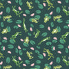 Lewis And Irene On The Lake Fabric Frogs On Dark Green Lake A629-3