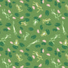 Lewis And Irene On The Lake Fabric Frogs On Grassy Green A629-2