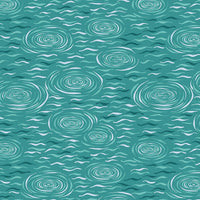 Lewis And Irene On The Lake Fabric Lake Ripples On Dark Turquoise A627-2