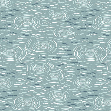 Lewis And Irene On The Lake Fabric Lake Ripples On Light Blue A627-1