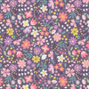 Lewis And Irene Spring Treats Fabric Spring Floral On Dark Violet A592-3