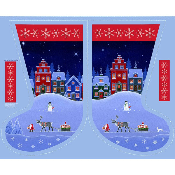 Lewis & Irene Tomtens Village Stocking Panel CE24