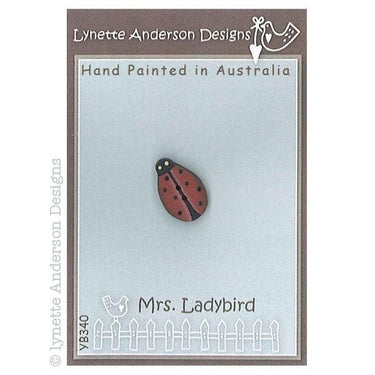 Lynette Anderson Buttons Lynette Anderson Designs Mrs Ladybird Button  - The Sewing Studio for sale UK - The Sewing Studio