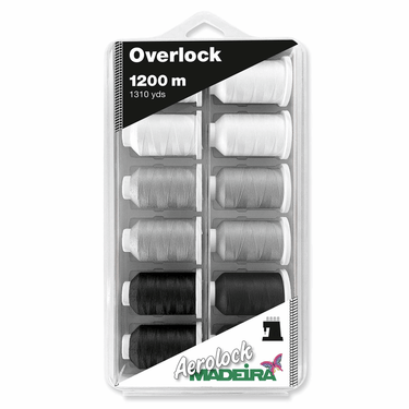 Madeira Threads Madeira Overlock Thread Box: Aerolock 12 x 1200m reels  - The Sewing Studio for sale UK - The Sewing Studio