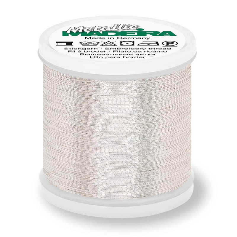 Madeira Threads Madeira Thread Metallic No.40 200M Colour Silver  - The Sewing Studio