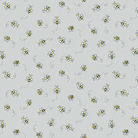 Makower Bumble Bee Light Grey
