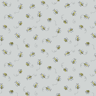 Makower Bumble Bee Light Grey